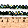 Electroplate Transparent Glass Beads Strands EGLA-A046-01C-18-4