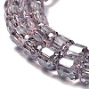 Electroplate Glass Beads Strands EGLA-D030-19N-3
