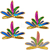 10Pcs Polyester Embroidery Ornament Accessories PATC-CY0001-31B-7