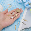 10Pcs 2 Colors Rack Plating Brass Pendants KK-ME0003-38-3