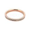 304 Stainless Steel Rhinestone Rings Set STAS-D178-02B-3