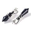 Natural & Synthetic Mixed Gemstone Faceted Pointed Bullet Big Pendants G-L524-19P-3