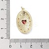 Rack Plating Brass Micro Pave Clear Cubic Zirconia Pendants KK-H474-23G-4