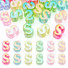 20Pcs UV Plating Transparent Acrylic European Beads OACR-TADJ0001-19S-1
