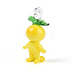 Handmade Lampwork Cartoon Radish Pendants LAMP-T025-10E-2