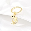 Adjustable Brass Micro Pave Cubic Zirconia Pendant Finger Rings for Women RJEW-A090-01A-G-1