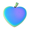 Ion Plating(IP) 304 Stainless Steel Stamping Blank Tag Pendants STAS-I311-04B-RC-1