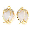 Brass Micro Pave Clear Cubic Zirconia Pendants ZIRC-F133-05G-2