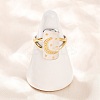 304 Stainless Steel Double Color Cuff Rings RJEW-S635-01GP-04-2