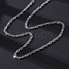 Brass Rope Chains Necklaces for Women NJEW-D302-62P-4