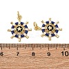Brass Micro Pave Cubic Zirconia Pendants KK-S525-06G-4