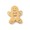 201 Stainless Steel Laser Cut Connector Charms STAS-R132-10G-1