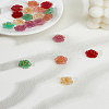 20pcs 5 colors Transparent Gold Foil Resin Cabochons RESI-LP0001-10-1