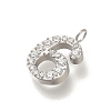 304 Stainless Steel Micro Pave Cubic Zirconia Pendants STAS-H228-01P-06-2
