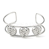 Non-Tarnish 304 Stainless Steel Wide Textured Open Cuff Bangles BJEW-Q348-05P-06-2