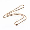 304 Stainless Steel Curb Chain Necklaces NJEW-P147-04G-1