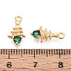 Brass Micro Pave Cubic Zirconia Charms KK-N263-144B-G-3