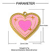 304 Stainless Steel Enamel Pendants STAS-OY010-20G-2