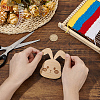 Wooden Rabbit Knitting Tools WOOD-WH0050-029-3