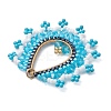 Glass Seed Beads Big Pendants PALLOY-MZ00410-02-4