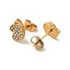 304 Stainless Steel Crystal Rhinestone Stud Earrings for Women EJEW-C094-01A-G-2