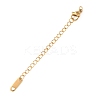 304 Stainless Steel Chain Extender with Oval Charms STAS-G383-09G-1
