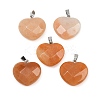 Natural Red Aventurine Pendants G-A281-02P-01-1