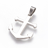 Trendy Necklace Findings Anchor 304 Stainless Steel Pendants STAS-L012-A26P-1