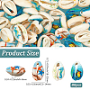 80Pcs Printed Natural Cowrie Shell Beads BSHE-LT0001-02-2