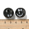 Printed Wood European Beads WOOD-G022-08B-16-3