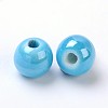 Glazed Porcelain Round Beads PORC-S489-6mm-08-2
