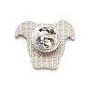 Dog Enamel Pin with Brass Butterfly Clutches JEWB-A006-04B-2