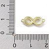 Brass Pave Clear Cubic Zirconia Infinity Connector Charms KK-M293-46G-3