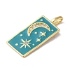 Rack Plating Brass & Cubic Zirconia Pendants KK-L216-008G-01-2