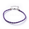 Trendy Braided Imitation Leather Bracelet Making BJEW-S076-M-2