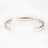 Tarnish Resistant 201 Stainless Steel Cuff Bangles BJEW-Q685-08-3