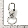 Tibetan Style 316 Surgical Stainless Steel Fittings with 304 Stainless Steel Key Ring FIND-Q101-09AS-03-3