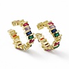 Colorful Cubic Zirconia Open Cuff Rings EJEW-F294-20G-2