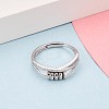 925 Sterling Silver Micro Pave Clear Cubic Zirconia Adjustable Finger Rings for Women STER-N016-136P-3