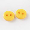 2-Hole Flat Round Resin Sewing Buttons for Costume Design BUTT-E119-18L-04-2