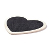 Heart Wooden Mini Chalkboard Signs LS-AJEW-M035-02-3