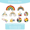 40Pcs 10 Styles Alloy Enamel Pendants ENAM-YW0005-54-3