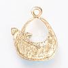 Enamel Style Alloy Rhinestone Pendants ENAM-S108-349B-2