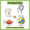 16Pcs 4 Styles Sport Enamel Lapel Pin Backs Brooch JEWB-AR0001-23-2