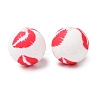 Food Grade Eco-Friendly Printed Silicone Beads SIL-A013-01A-03-1