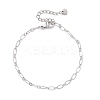 Brass Oval Link Chains Bracelets for Women BJEW-JB13035-4