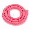 Handmade Polymer Clay Bead Strands CLAY-T002-6mm-45-2