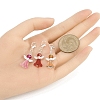 8Pcs Alloy & Glass Angel Pendant Decoratons HJEW-JM04207-03-3