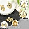 4Pcs 2 Style Rack Plating Brass Micro Pave Cubic Zirconia Pendants KK-CJ0002-76-3