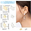 60Pcs 6 Style 304 Stainless Steel Stud Earring Findings STAS-DC0010-21-2